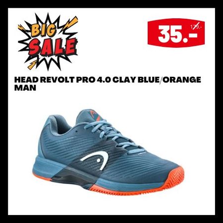 YOYO-TENNIS Head Revolt Pro 4.0 Blue/Orange Clay Man