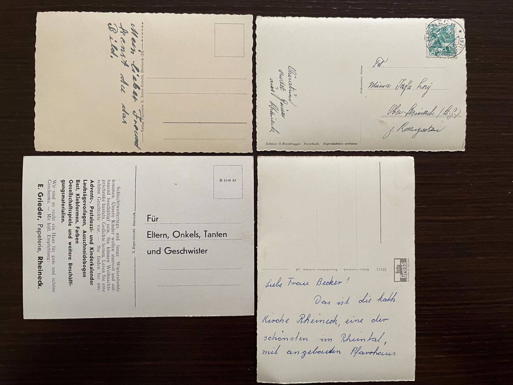 Cartoline postali: RHEINECK verschiedene Motive, 13 Ansichtskarten – Usato da Wald ZH venduto da TLILEF 6