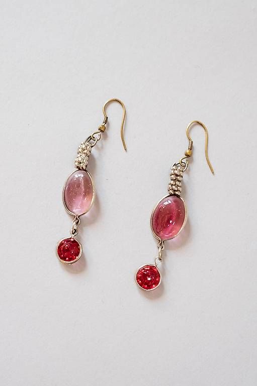 Ohrringe & -stecker: SUMMER SALE! Silber Ohrringe mit rosa Glassteinen – Gebraucht aus Zürich von pinkmilkyway 1