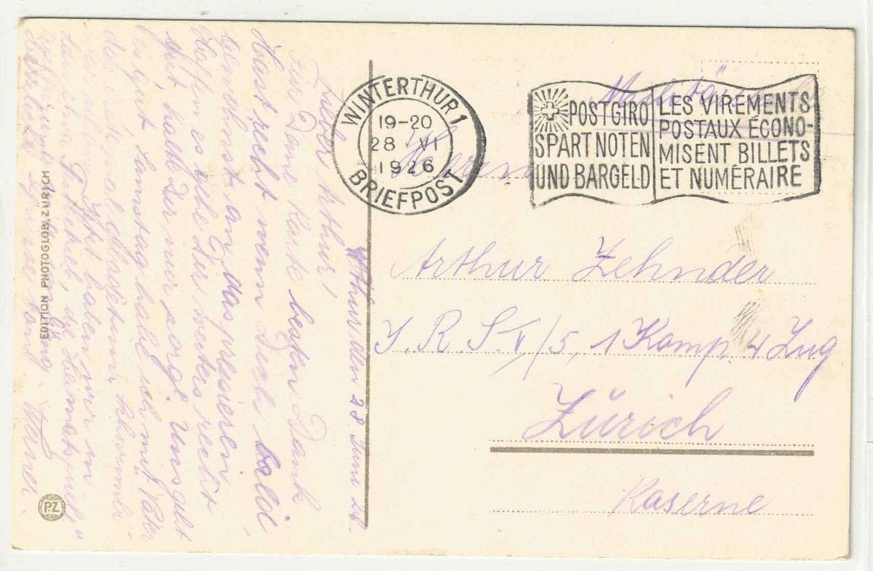 Cartoline postali: Über den Dächern von Basel - Litho – Usato da Ettingen venduto da Kartenplanet 1