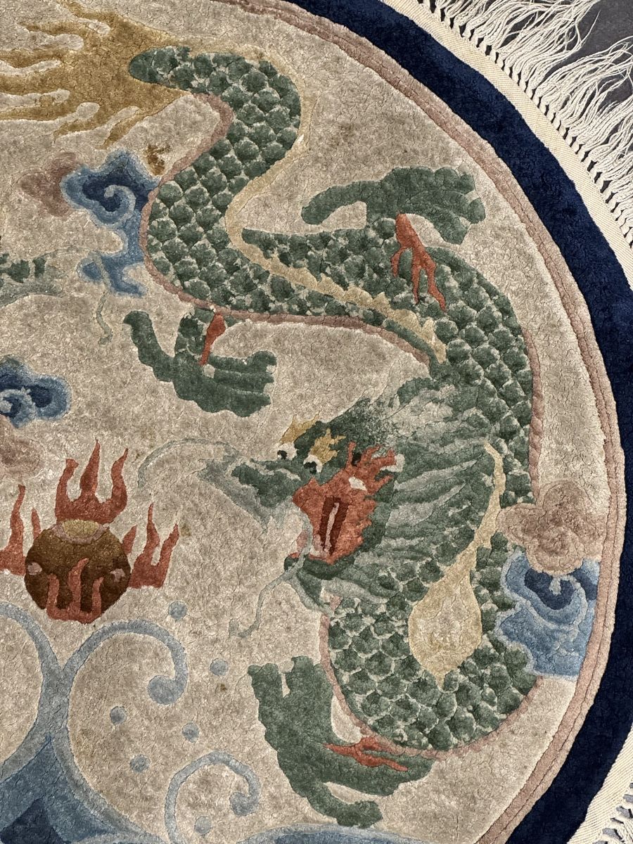 Tappeti: Runder chinesischer Teppich mit Drachenmotiv – Usato da Liestal venduto da nani054 3