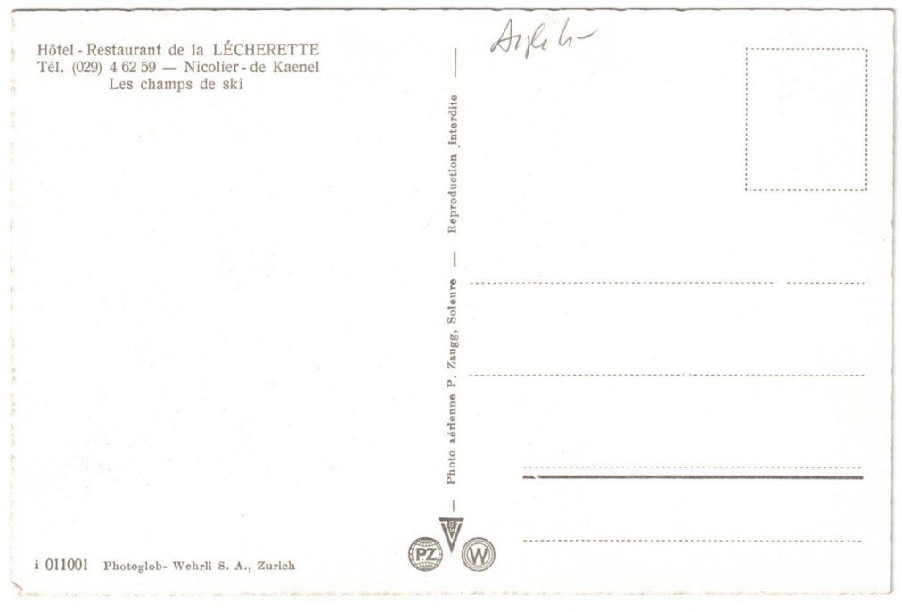 Cartoline postali: Col des Mosses - Restaurant + Skilift Lécherette – Usato da Binningen venduto da Mountainrider 1