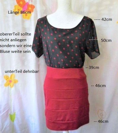 Gr. 40 Kleid mit Polkadots oben Tüll s.Masse Ann Christine