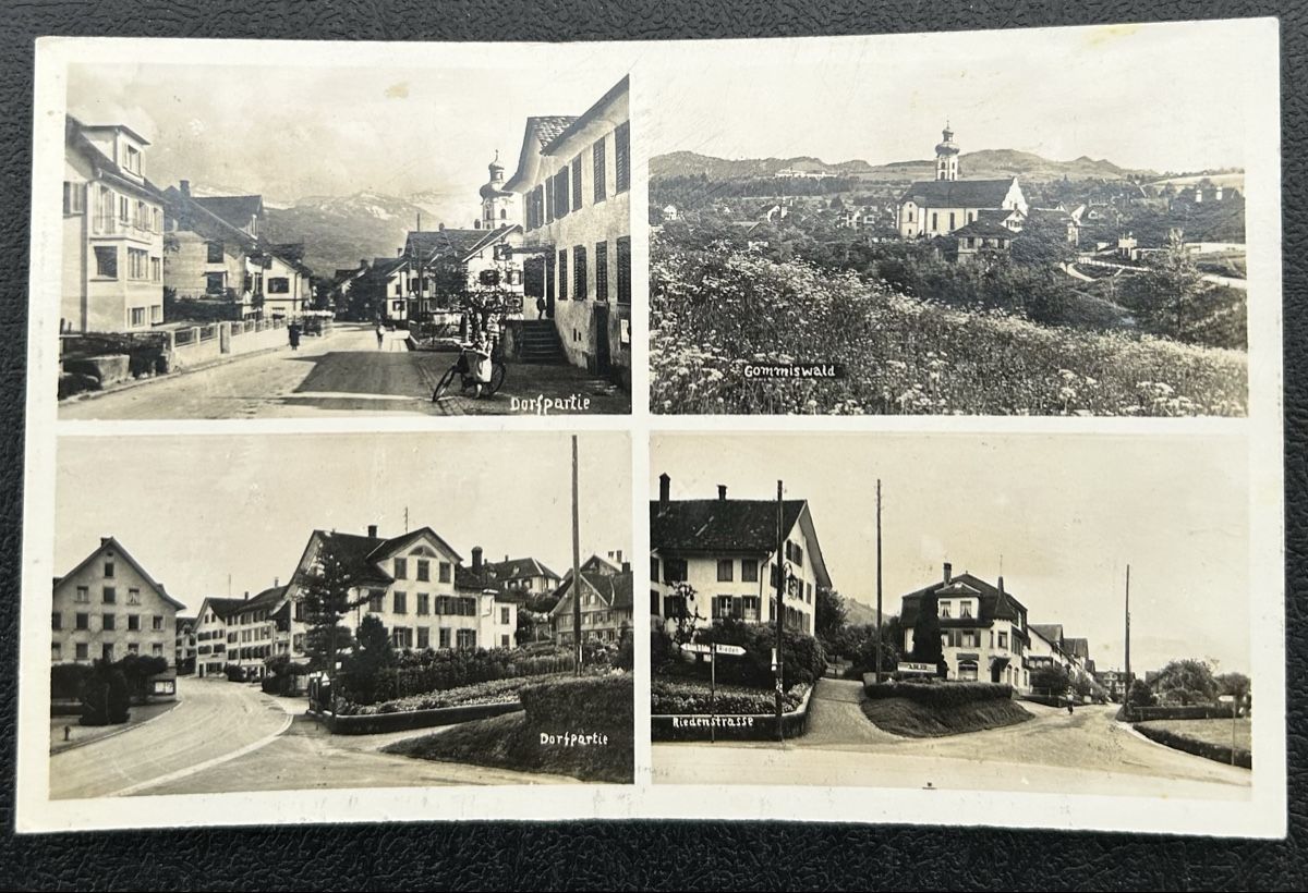 Cartoline postali: Fotokarte Gommiswald 4-Bildrig  – Usato da Horw venduto da Tellbub