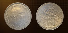 Spain 1957 25 Ptas Münze