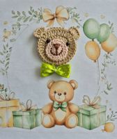 1 Stück Teddybär Bär gehäkelt crochet orsetto uncinetto 824