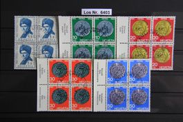 PP 1962 Serie Viererblöcke mit Ortswerbestempel     Los 6403