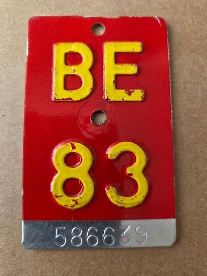 Sachs Ecriteaux: Velonummer BE 83 plaque velo – D'occasion à Schenkon par Uhu007