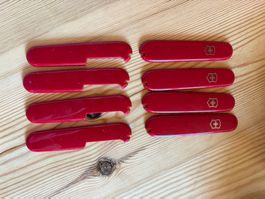 91 mm Victorinox Schalen neuwertig Sackmesser rot 4 Stk.