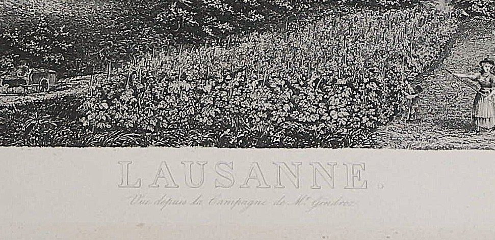 Stiche: Lausanne grosses Panorama von Wegelin selten – Gebraucht aus Rafz von Helvet32 2