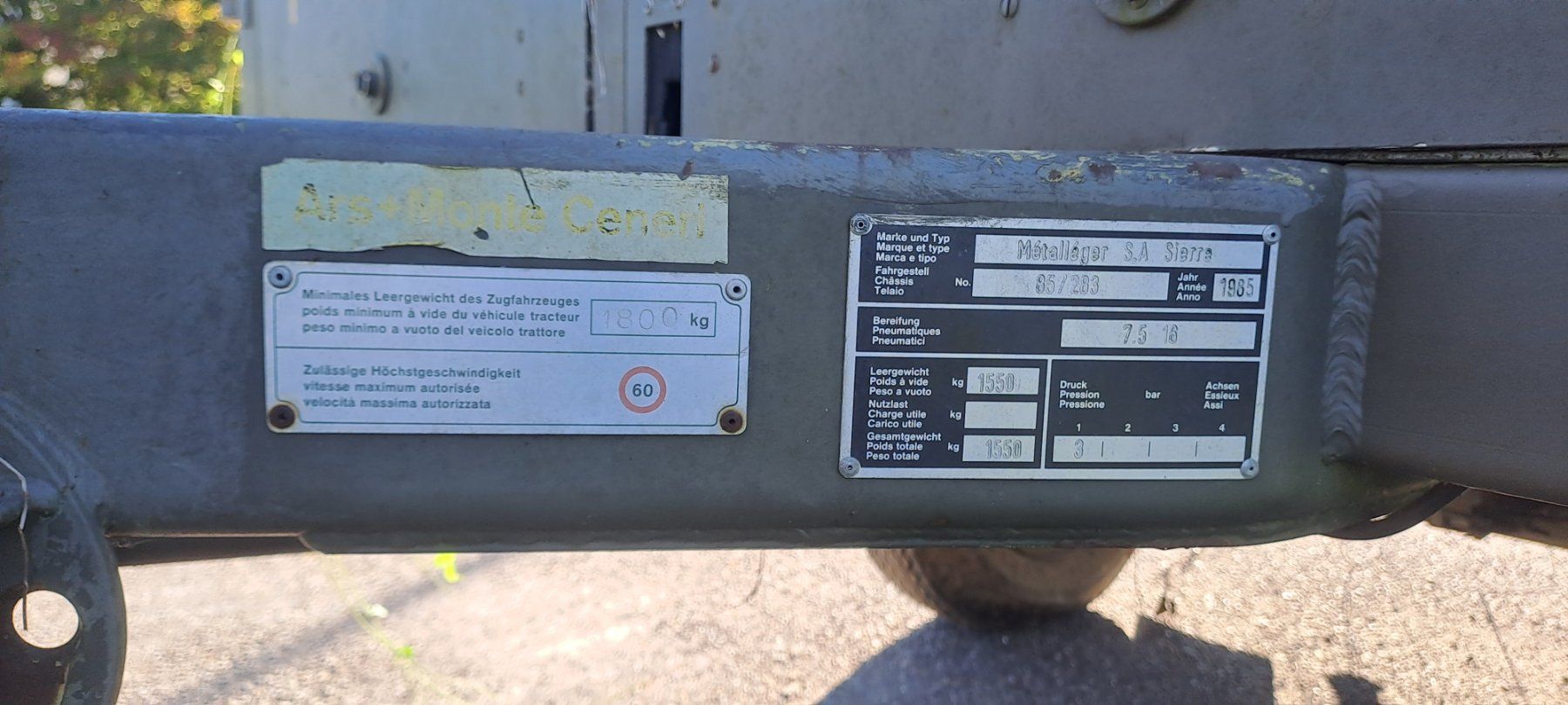 Rimorchi: Armeeanhänger – Usato da Riedikon venduto da Samuel5080 3