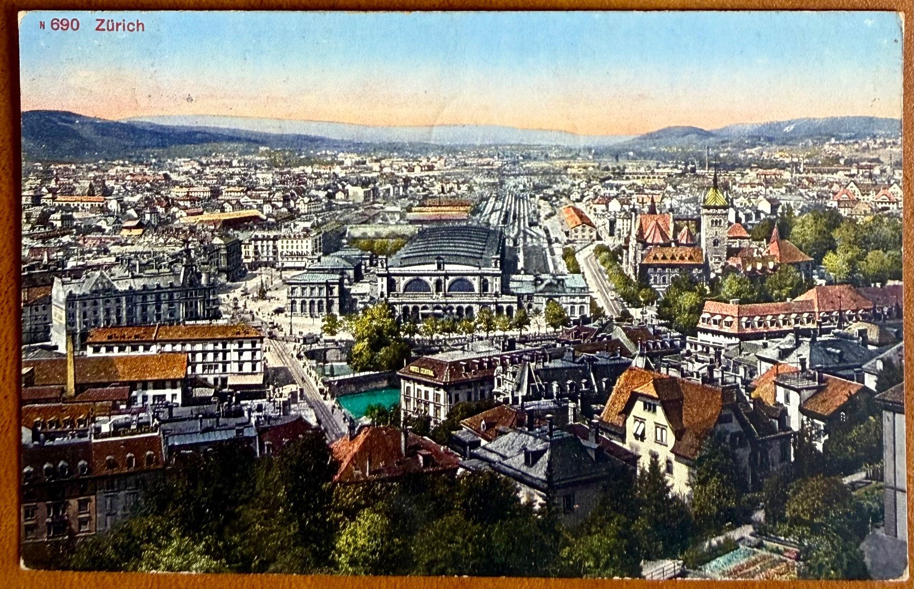 Cartoline postali: Zürich - Panorama 1913 – Usato da Lutry venduto da Ediego