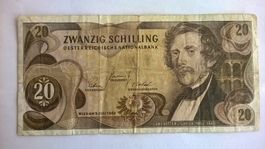 Billet banque Autriche 20 Schilling 2/07/1967 TBE