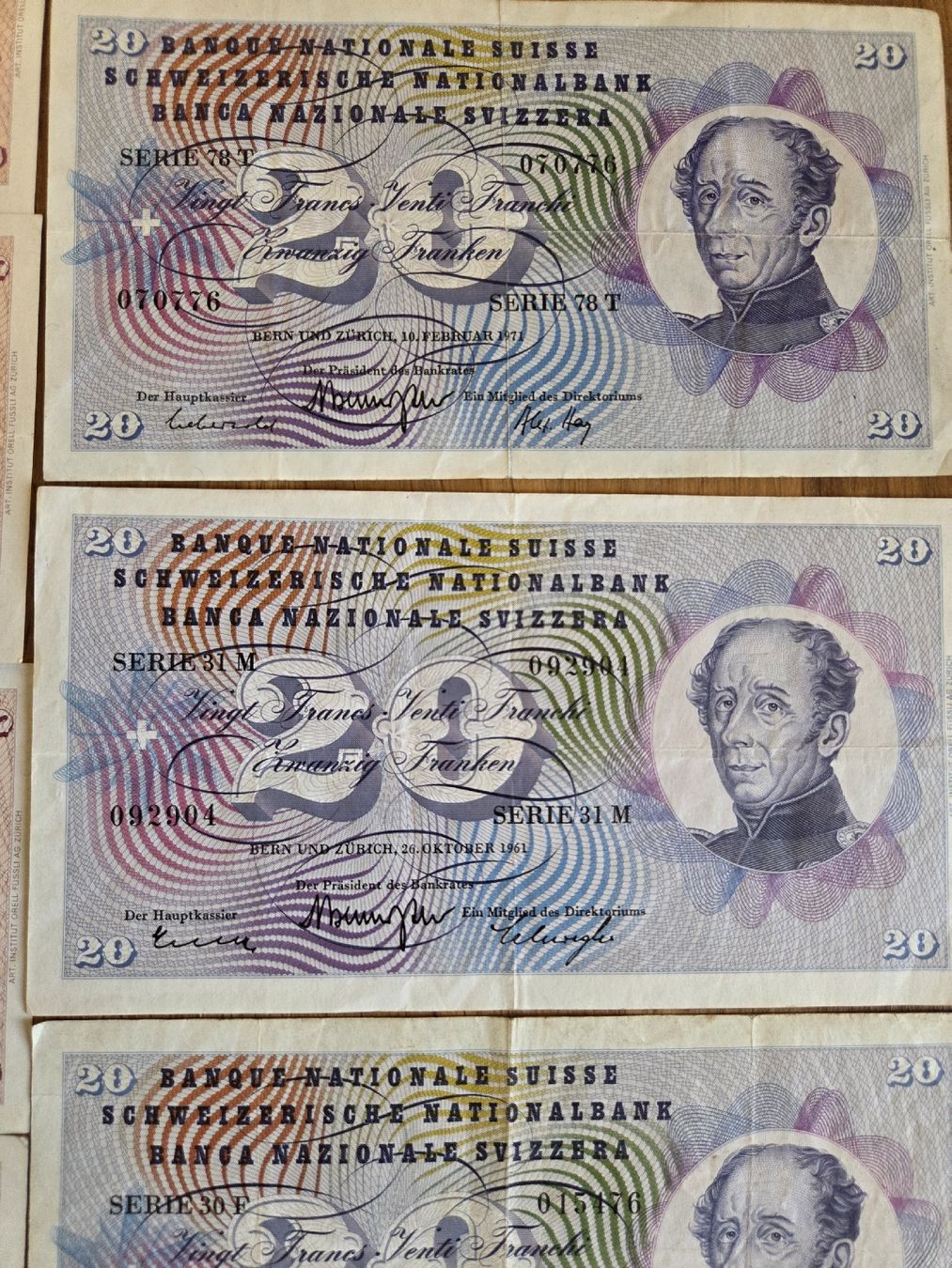 Banknoten: Schweizer Banknoten 10 und 20 Franken Konvolut.. – Gebraucht aus Stans von Ducati16 8
