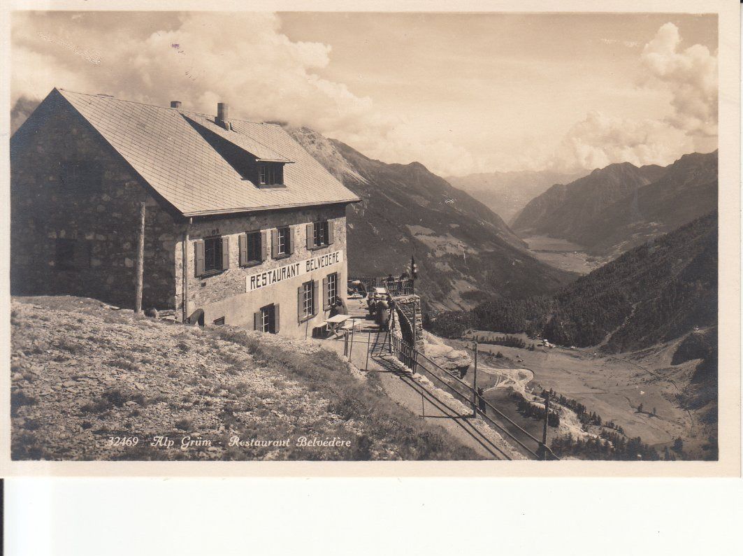 Cartoline postali: Alp Grüm Belvedere ca. 1925 – Usato da Bürglen TG venduto da StampGraf
