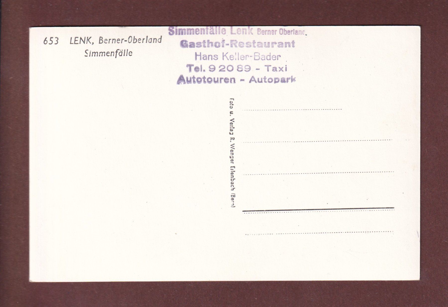 Ansichtskarten: LENK - Simmenfälle – Gebraucht aus Pully von nicecards-shop 1