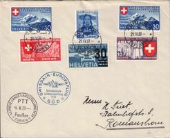 1939 Flugpost Brief, Swissair Europaflug