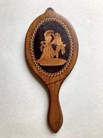 🌟 Antiker Spiegel Handspiegel 1900 Italien Intarsien 🌟