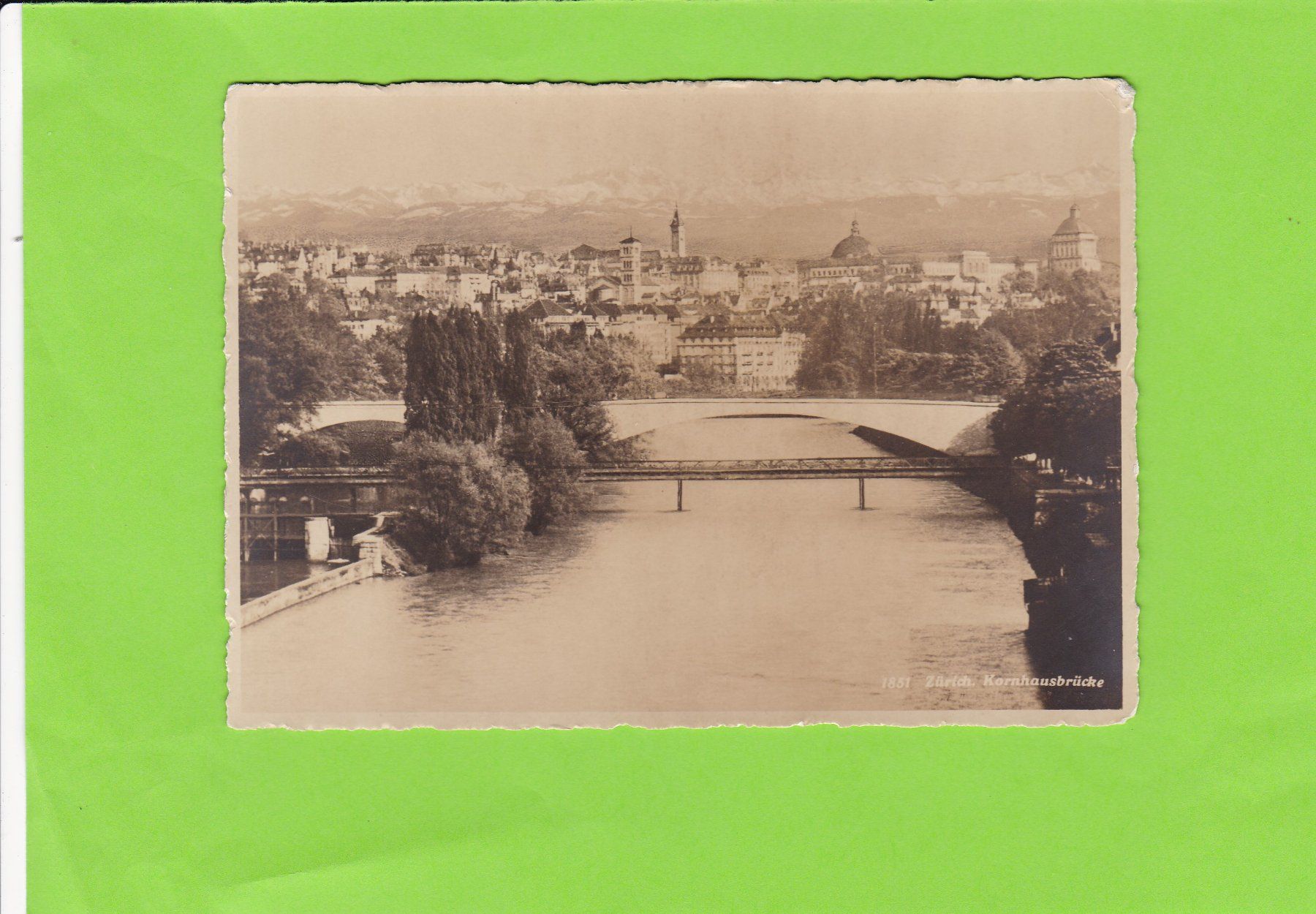 Cartoline postali: Zürich-Kornhausbrücke – Usato da St. Peterzell venduto da neckertal