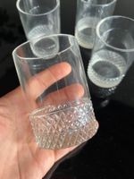 4 handgeschliffene Kristallgläser Wassergläser Vintage