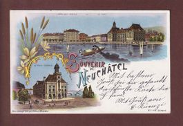 Souvenir de NEUCHÂTEL - 1902 Litho Schlumpf