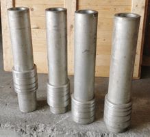 4 Dickwandige Aluminium-Rohre 120/80 mm , Länge 658 mm