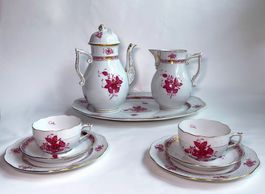 Kaffeeservice*TETE A TETE*HEREND*Dekor Apponyi purpur*****