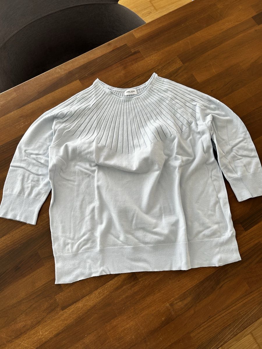 Gerry Weber Pullover & Sweatshirts: GERRY WEBER Edler Feinstrick-Pullover Hellblau Gr. L 3/4-Arm – Gebraucht aus Balsthal von LaLiLu77