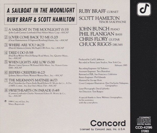 CD: Scott Hamilton [Concord] Ruby Braff, John Bunch, Chuck Riggs – Usato da Unterbäch VS venduto da itoldyouso 1