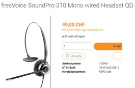 FreeVoice SoundPro 310 NC Mono ! Wie Neu!