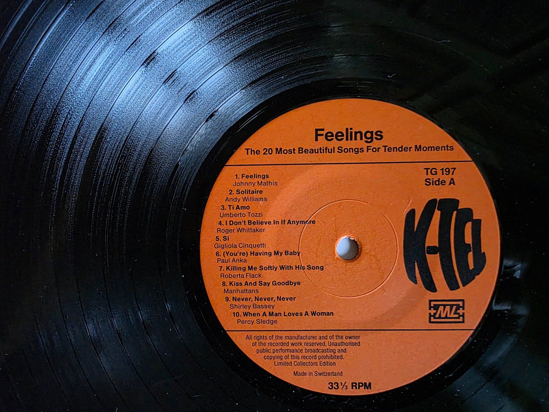 Dischi in vinile: LP: Feelings - Ktel - 1978 – Usato da Walterswil BE venduto da Lonitti 2