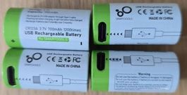 wiederaufladbare Batterien CR123A