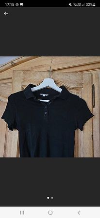 clockhouse black polo shirt grösse m