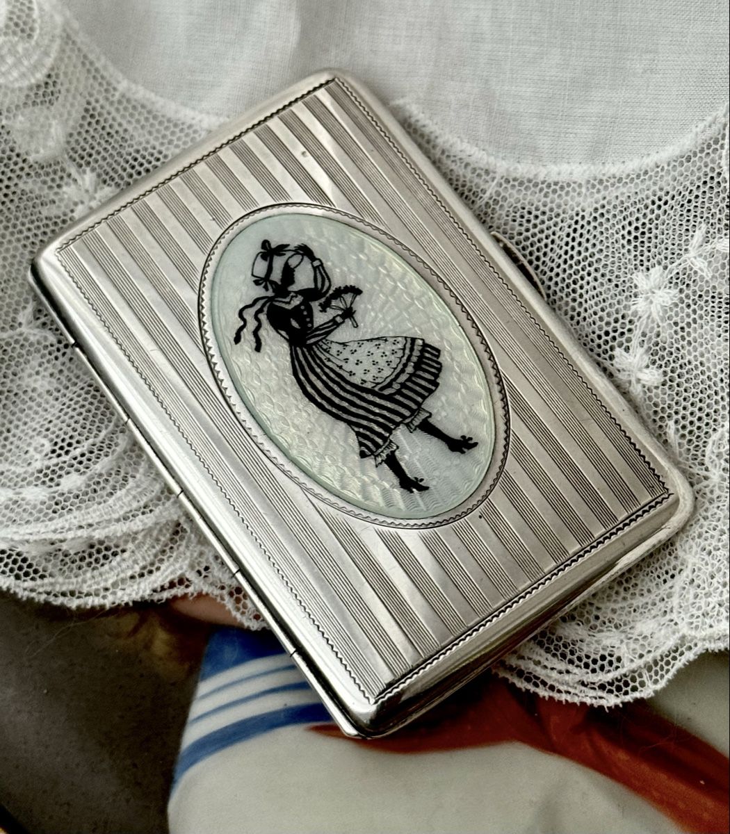 Barattoli: Boite emaille art Deco argent massif 925 – Usato da Courtaman venduto da sultan16
