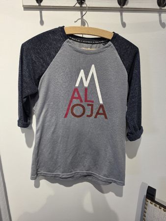 Maloja T-Shirt Dreiviertelarm grau blau Grösse S