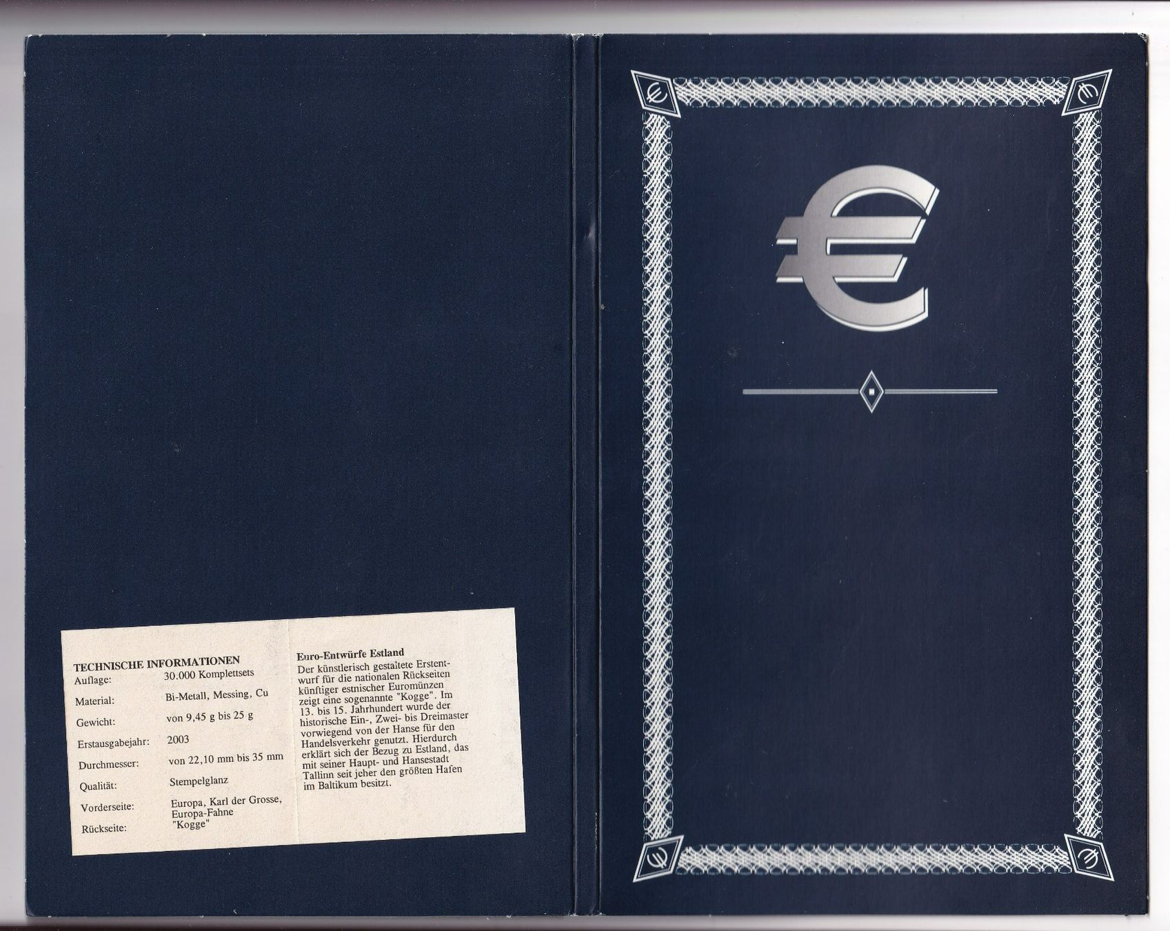 Tutti le monete: Münzen, Euro Test, Estland 2003 – Nuovo (secondo la descrizione) da Neuchâtel venduto da karlpierrino 1