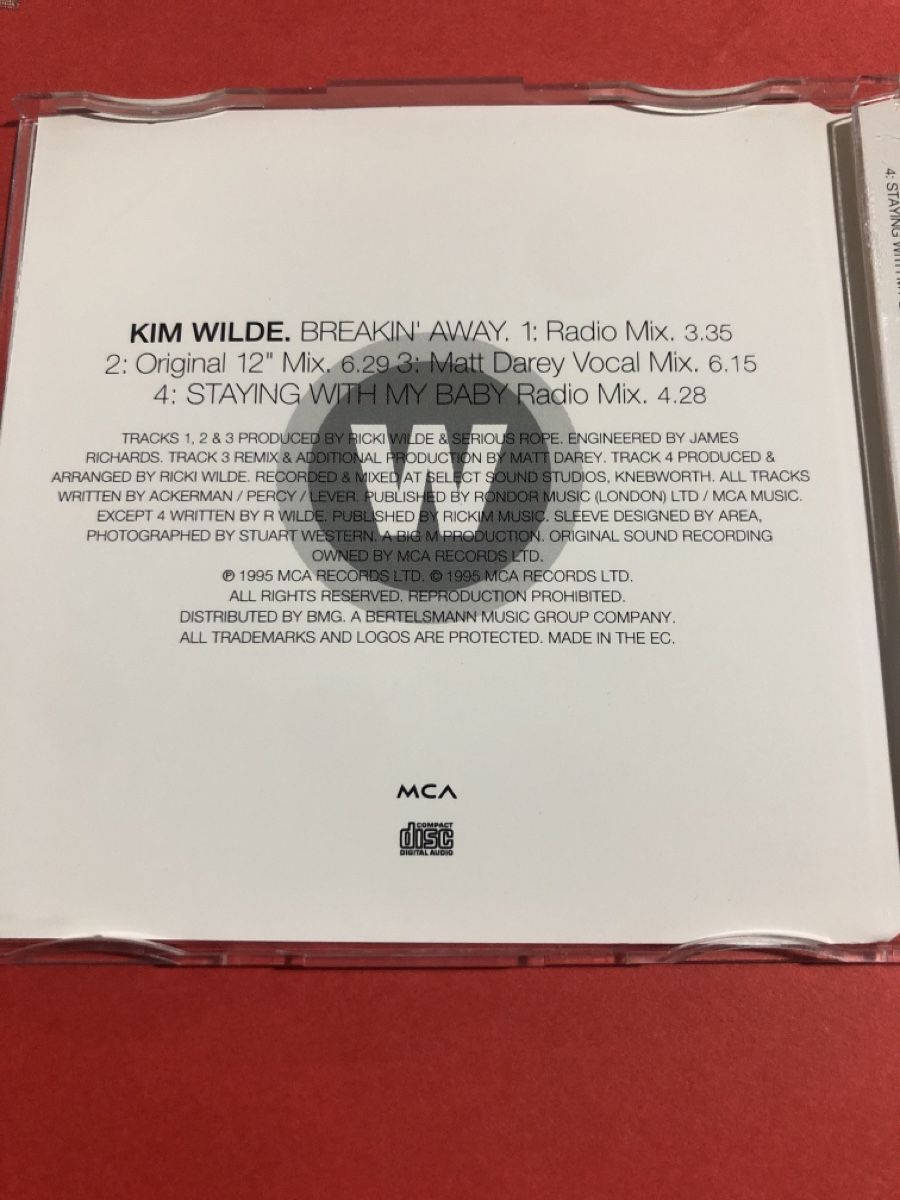 CD: Kim Wilde Breakin' Away CD Single guter Zustand – Usato da Flaach venduto da rubo7 1