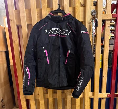 Veste moto FLM noir rose taille M bon état