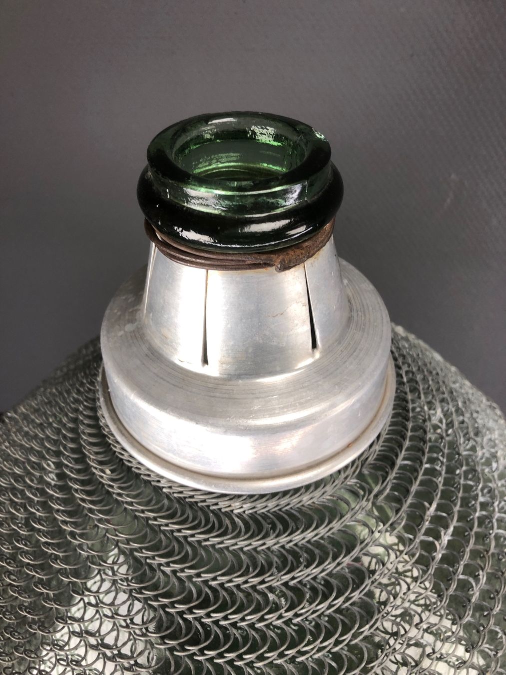 Accessori: Grosse Weinflasche, Weinballon, Mostflasche mit Gitternetz – Usato da Laufenburg venduto da industrial-silence 3