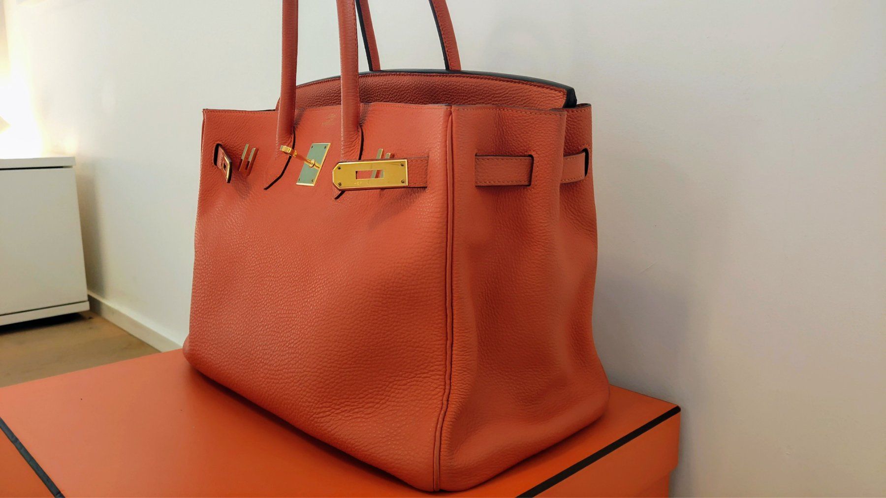 Hermès Borse: Hermes Birkin 35 Togo, orange – Usato da Meilen venduto da Aphrodite87 4