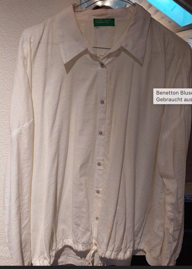 Benetton Camicette: Weisse Bluse Benetton Gr. 38 – Usato da Adliswil venduto da Boncoinsuisse 2