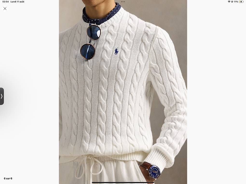 Maglioni & Felpe: Polo Ralph Lauren pull Coton blanc – Usato da Belmont-Lausanne venduto da A.ndre 2