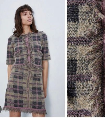 ZARA Set Jäckchen und Rock Tweed / Bouclé EUR M