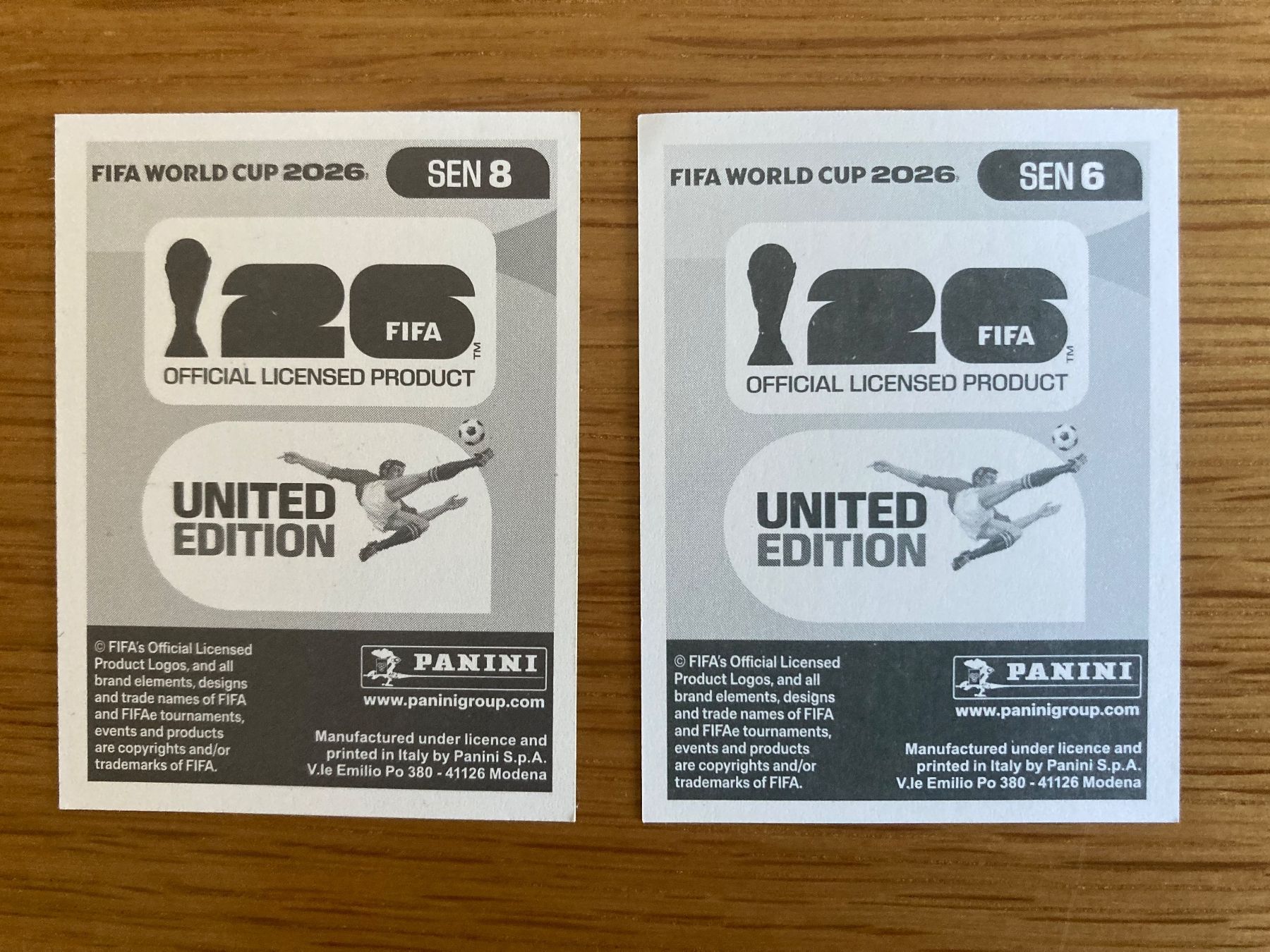 Panini Carte collezionabili: WM Sticker SEN 6, 8 – Nuovo (secondo la descrizione) da Winterthur venduto da Whitefish 1