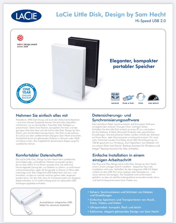 Lacie Dischi rigidi: LaCie, Festplatte 500GB – Usato da Thun venduto da Pixelwind 3