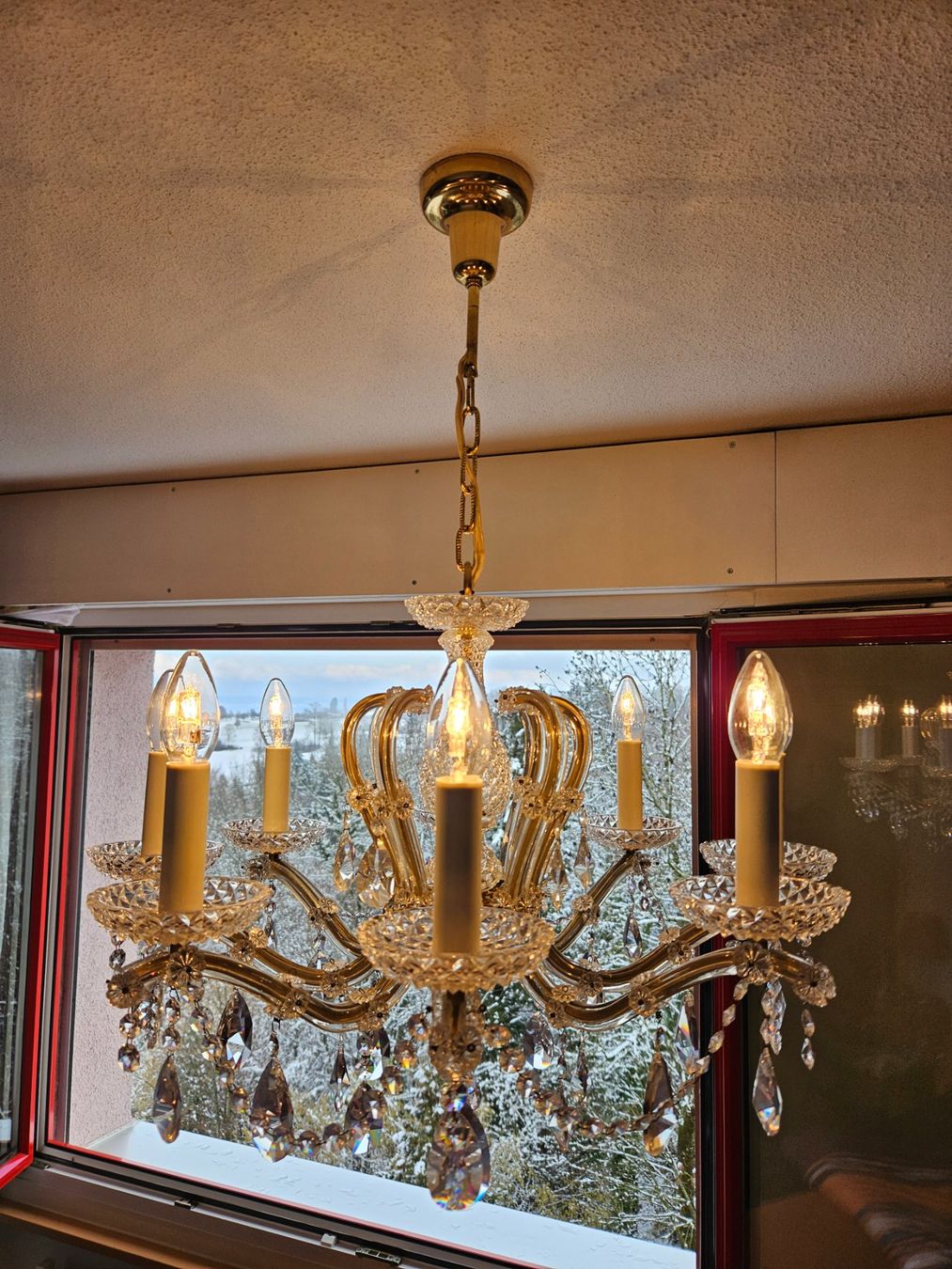 Lampadari & plafoniere: Edler Kronleuchter mit Bleikristall – Usato da Wittenbach venduto da anzo4 3