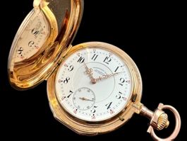 Taschenuhr Union Glashütte 14k Rosé 57.5mm Handaufzug *U1385