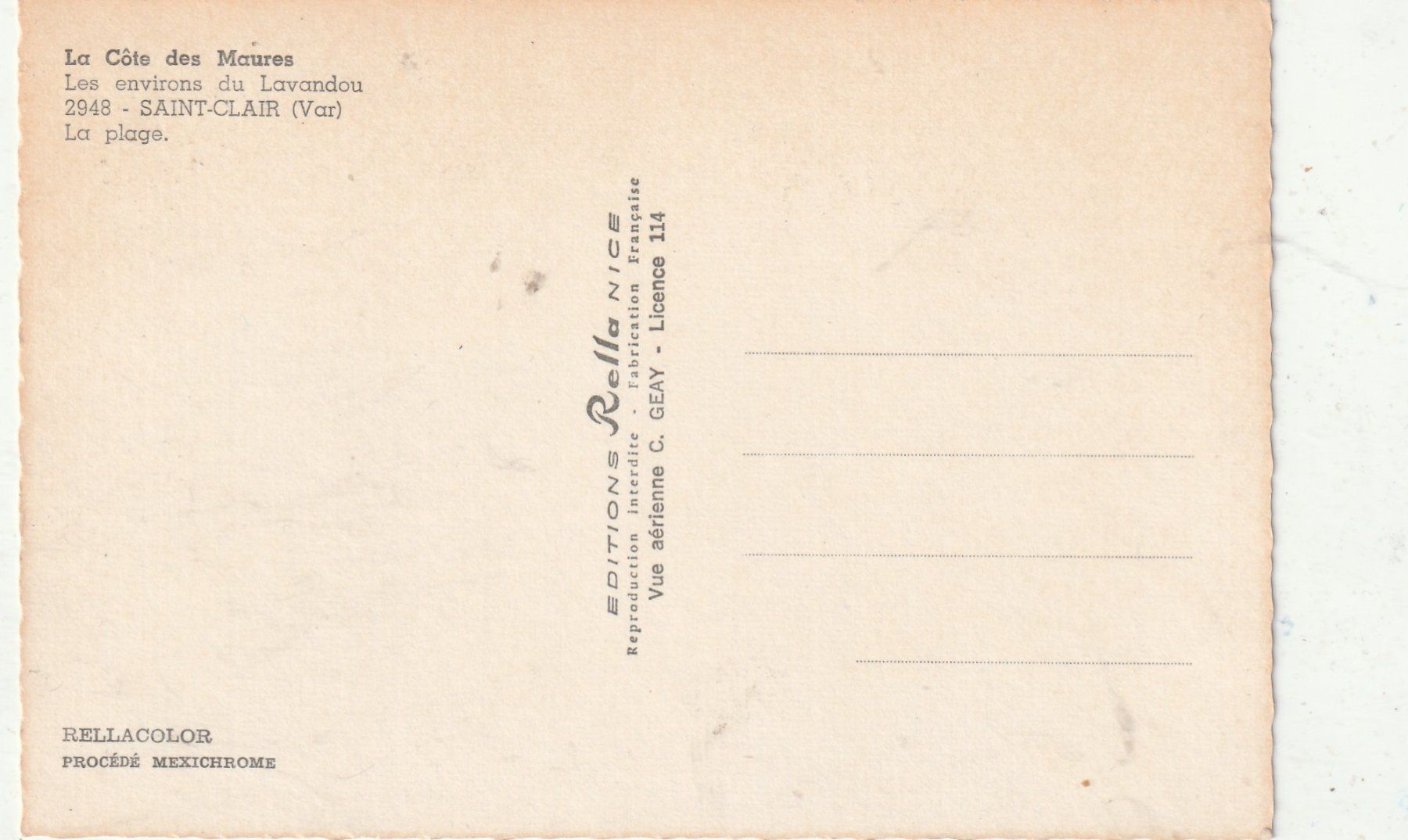 Cartes postales: Cote de Maures Strand – D'occasion à Lumbrein par made02 1