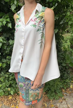 Desigual Camicia di viscosa Bianca-tgM/L-chic per l’estate
