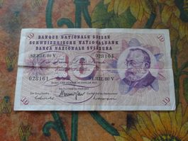 SUISSE  10  Francs  1972  (8161)  Billet